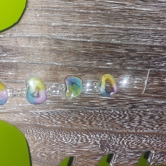 Solar Quartz 5 Stone Bracelet - Picture 7 of 8